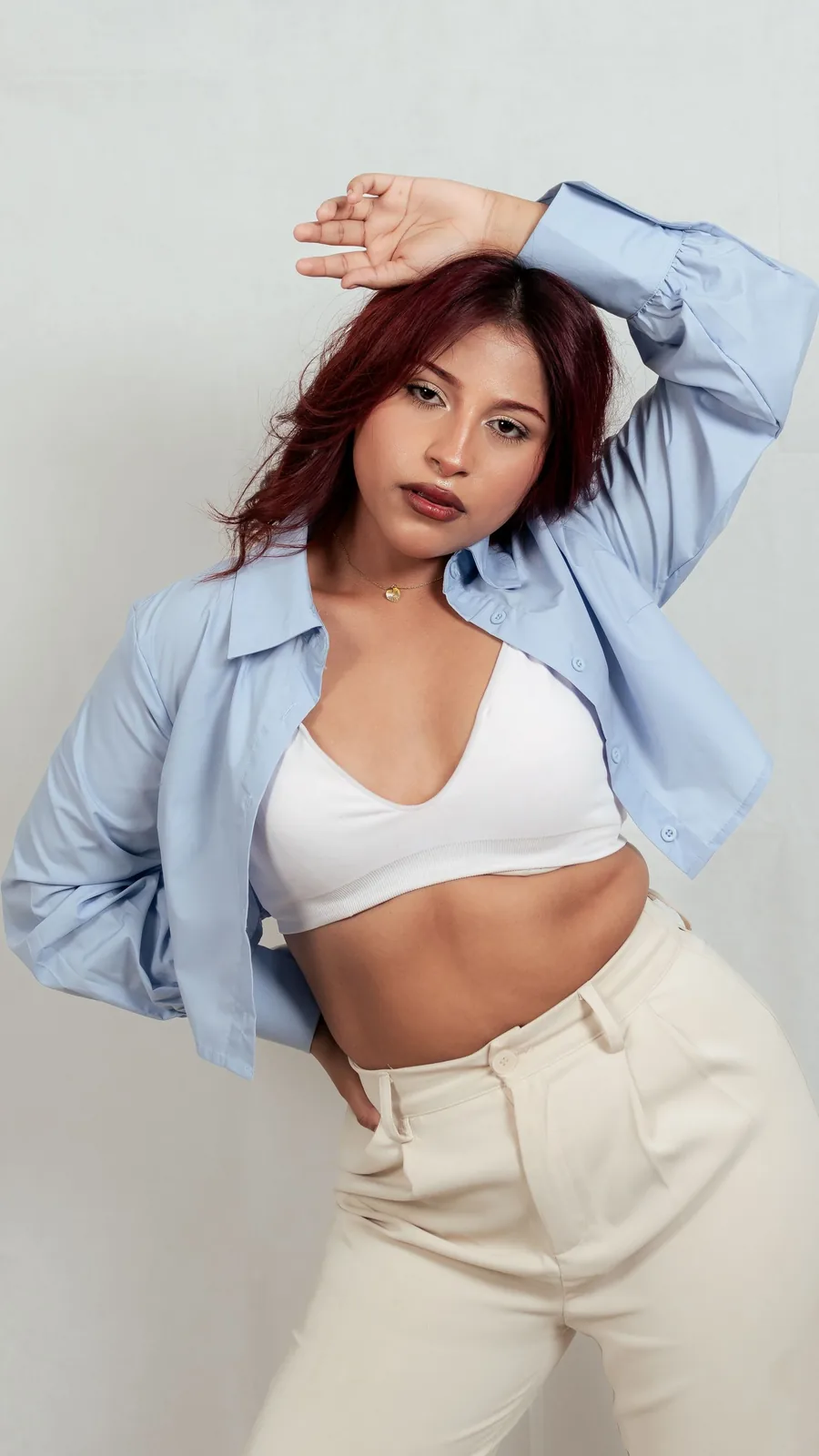 Cropped Poplin Shirt