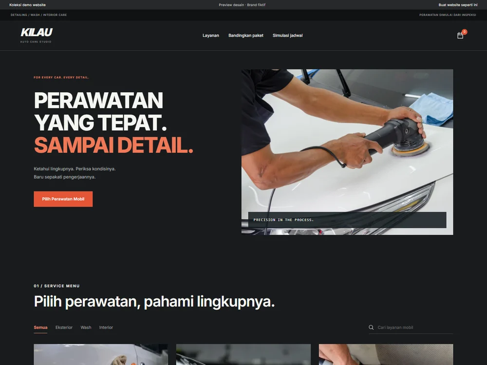 Tampilan demo KILAU