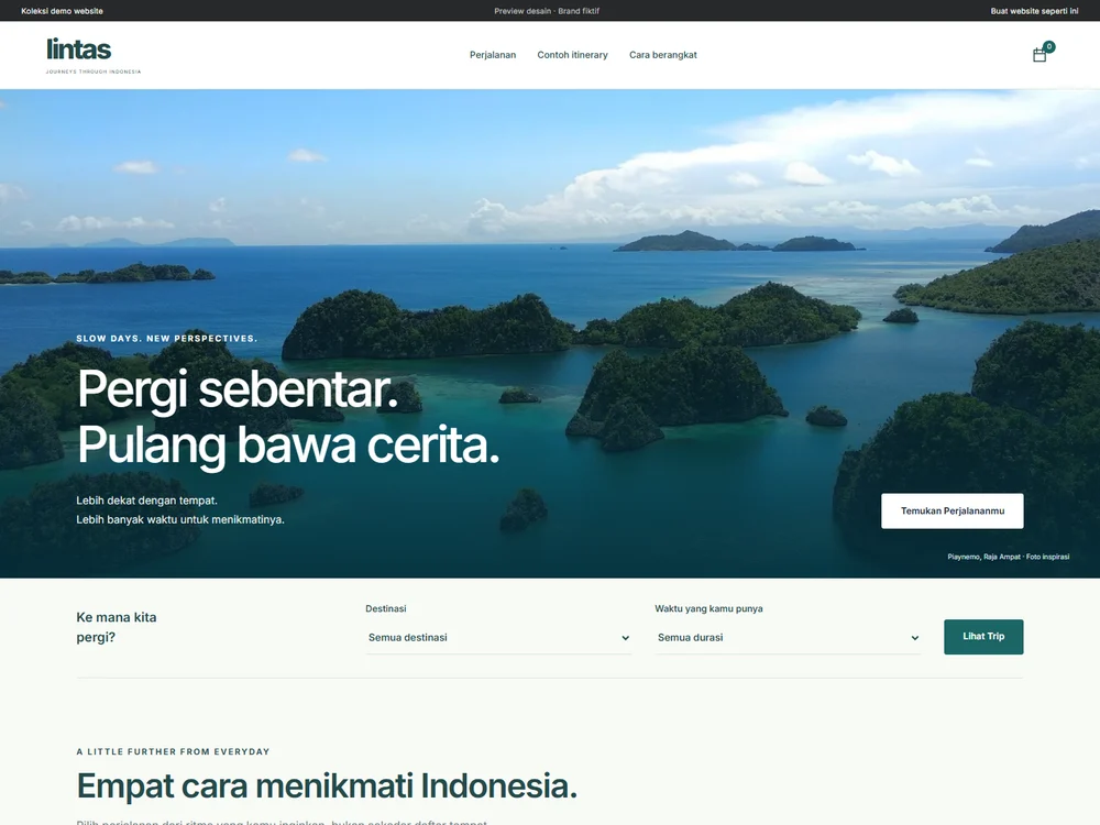 Tampilan demo lintas