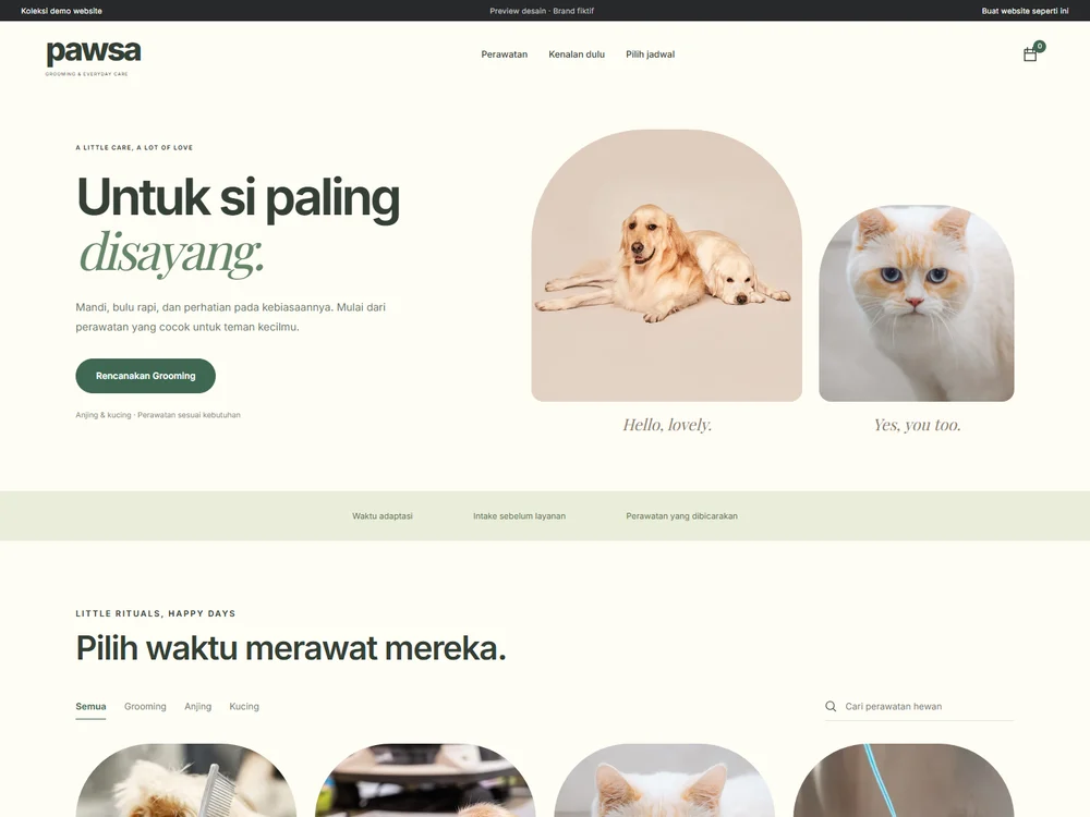 Tampilan demo pawsa